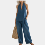 Ivy | Soft Washed Vintage Denim Two-Piece Set