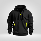 Men's Half-Zip Hoodie – Comfortable Urban Hooded Sweatshirt with Pockets
