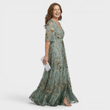 Daniela | Elegant Flowing Halter Maxi Dress for Women