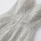 Sequin Flared Evening Dress with V-Neck and Thin Straps