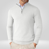 Men's Quarter-Zip Jumper – Slim-Fit Sports Pullover with Stand Collar