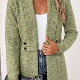 Tessa | Ribbed Knit Cardigan with Button Tab