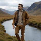 Isak | Warm Vintage Jacket with Fleece Lining and Hood