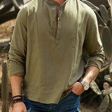 Asher | Lightweight Beach Shirt with Stand Collar & Casual Elegance