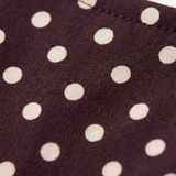 Women's Polka Dot Short Dress with Off-the-Shoulder Neckline and Front Lace-Up