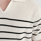 Men's Striped Short-Sleeve Polo – Timeless & Versatile