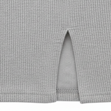Fitted Short Dress with Polo Collar and Short Sleeves and Side Slit