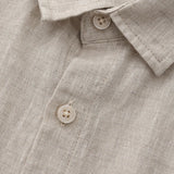 Isaiah | Short-Sleeve Linen Shirt for Men with Chest Pocket
