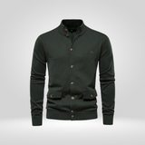 Men's Knitted Cotton Gilet – Casual Comfort with High Collar