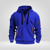 Men's Half-Zip Hoodie – Comfortable Urban Hooded Sweatshirt with Pockets
