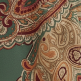 Wide-Leg Trousers with Paisley Print and Elasticated High Waist for Women
