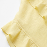 Ruffled Maxi Dress with V-Neck and Spaghetti Straps in Polyester