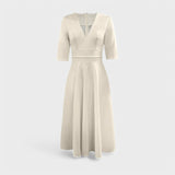 Helena - Elegant Dress with V-Neckline