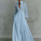 Sita | Patchwork Maxi Dress with High Neck and Long Sleeves