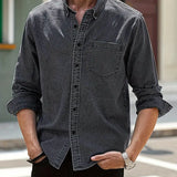Daniel | Casual Long-Sleeve Denim Shirt with a Classic Look