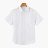 Isaiah | Short-Sleeve Linen Shirt for Men with Chest Pocket