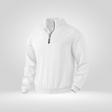 Men's Zip-Neck Jumper – Stylish Henley Collar and Relaxed Comfort