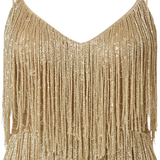 Sequin and Feather Party Dress with V-Neckline and Thin Straps