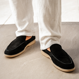 Luke | Suede Loafer in Vintage Silver Style for Men