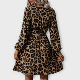 Beatriz - Short Dress with Leopard Print