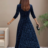 Vespera | Elegant Floral Midi Dress