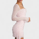 Sónia - Mini Dress with Sparkle and Neckline