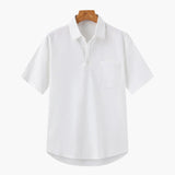 Thiago | Men's Linen Summer Polo Shirt with Chest Pocket
