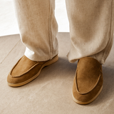 Luke | Suede Loafer in Vintage Silver Style for Men