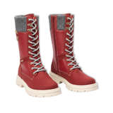 Women's Retro Lace-Up Winter Boots, Mid-Calf Platform Boots