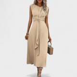 Emilia - Elegant Sleeveless Maxi Dress with Round Neck