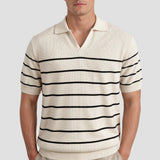 Men's Striped Short-Sleeve Polo – Timeless & Versatile
