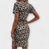 Fátima - Elegant Dress with Leopard Pattern
