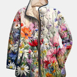 Roswyn | Charming Vintage Floral Print Quilted Jacket