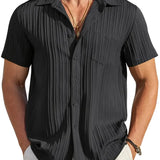 Ethan | Pleated Short-Sleeve Summer Shirt