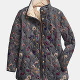 Flora | Vintage Floral Print Quilted Jacket