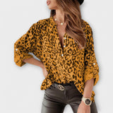Vanessa - Modern Leopard Print Blouse