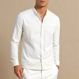 Classic White Stand Collar Shirt