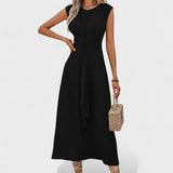 Emilia - Elegant Sleeveless Maxi Dress with Round Neck