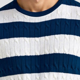 Men's Short-Sleeve Striped Jumper – Elegant & Comfortable