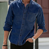Daniel | Casual Long-Sleeve Denim Shirt with a Classic Look