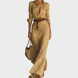 Julia - Fitted Long-Sleeved Maxi Dress