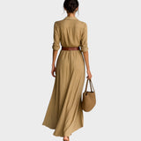 Julia - Fitted Long-Sleeved Maxi Dress