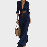 Julia - Fitted Long-Sleeved Maxi Dress