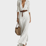 Julia - Fitted Long-Sleeved Maxi Dress