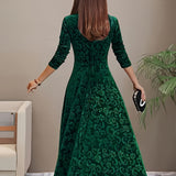 Vespera | Elegant Floral Midi Dress
