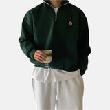 Casual™ Men's Zip-Neck Sweatshirt | Sporty and Comfortable | Perfect for Every Day