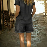 Stephanie | Casual Short Denim Set