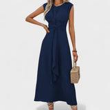 Emilia - Elegant Sleeveless Maxi Dress with Round Neck