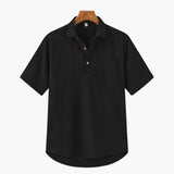 Thiago | Men's Linen Summer Polo Shirt with Chest Pocket