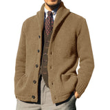 André Beaumont | Luxury Knitted Men's Cardigan with Lapel Collar